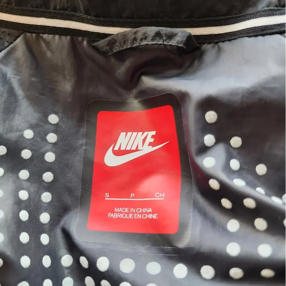 Nike Jacket Tech Aeroshield Moto Cape Black/White Women Small
